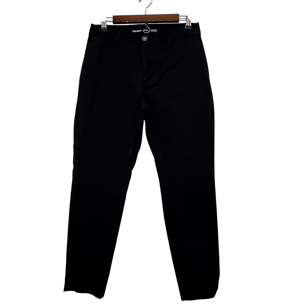 Old‎ Navy Athletic Chinos Pants Mens 29x29 Black Built-In Flex Flat Front